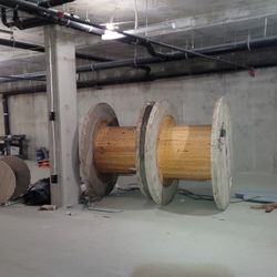 Empty Wire Spools. Tables, Patio Furniture 