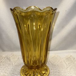 Vintage Amber Anchor Hocking glass vase in perfect condition!  