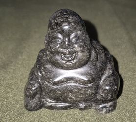 Buddha Carvings Made From Crystal Silver Sheen Obsidian 