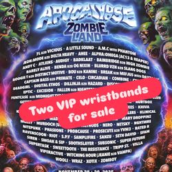Zombie Land Apocalypse VIP Wristbands 