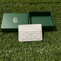 White Goyard Card Holder