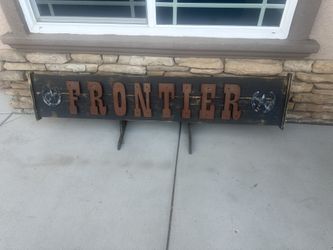 Rustic Wood And Steel Sign