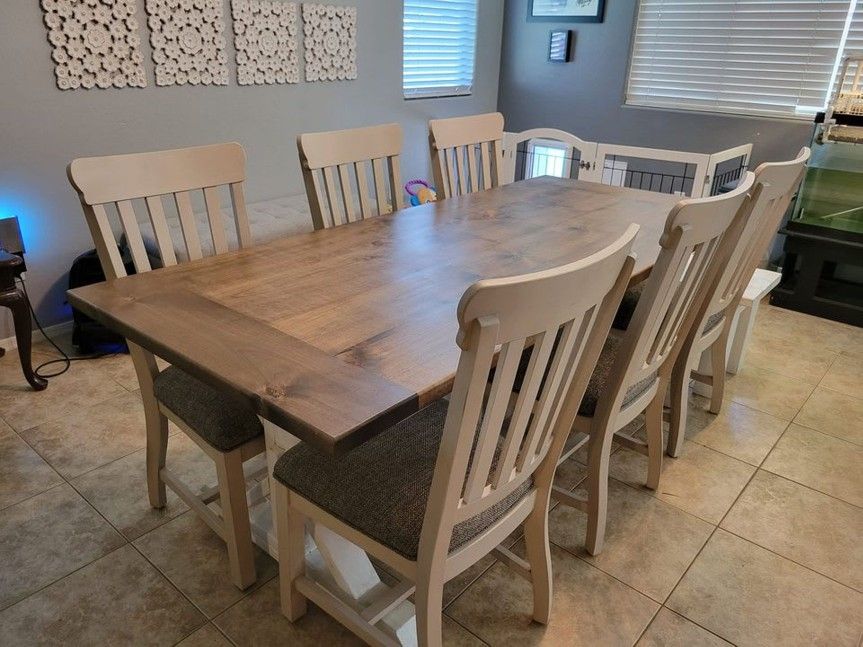 Custom Designed Farmhouse Dining Tables.
