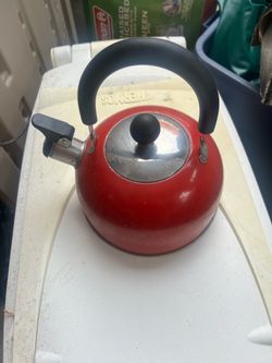 Red vintage kettle