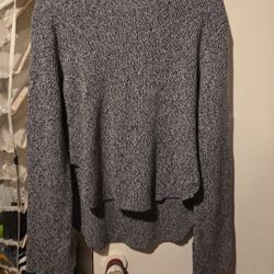 Celine Crew Neck Long Sleeve Sweater in Merino Wool and Cashmere
