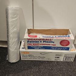 HDX & Weather-All Clear Painter's Plastic Sheeting - Huge Rolls