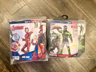 Boys Costume Iron Man Size M 8, Hulk Venomized size Small 4-6