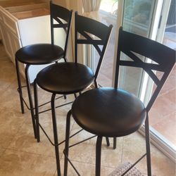 3 Bar Stools Sitting Height 30’ 