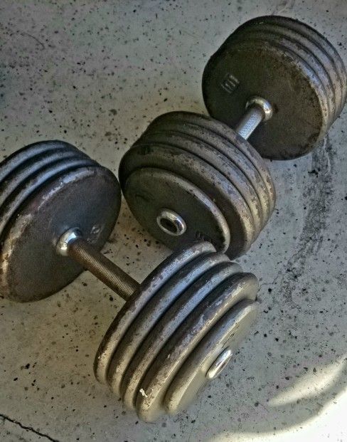 Pair Of 90lb Dumbells - Great For Home Gym