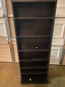 Book or DVD 6 shelf wood organizer