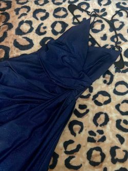 Navy Blue Glitter Dress