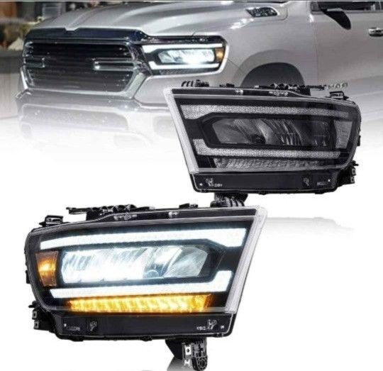 19-23 Ram LED DRL Headlights Luces Focos Micas Faros Faroles Headlamps 