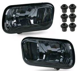Front Fog Light Bumper Lamp Chrome Housing Smoked Lens Fit For 2009 Through 12 Dodge Ram