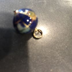 14K Gold And prescouse Stones Globe