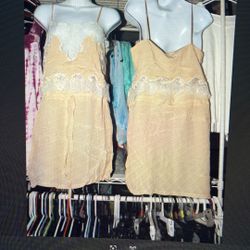 See You Soon Cream Lace Trim Spaghetti Strap Midi Dress