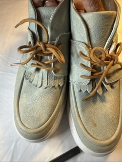 Dr. Marten’s leather high top  Blue & Tan "JEMIMA" SHOES SZ 9 US