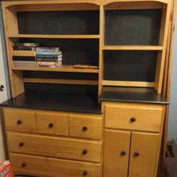 Dresser with Hutch/Changing Table, Crib and Cradle Set