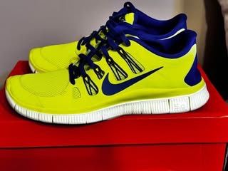 NEW Nike Free 5.0 Volt Shoes -Hyper Blue Size -11