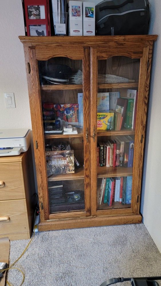 Wood Curio Cabinet