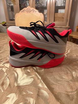 Adidas Men's Dame Certified 3 basketball shoes in Core Black / Lucid Red / Grey Two