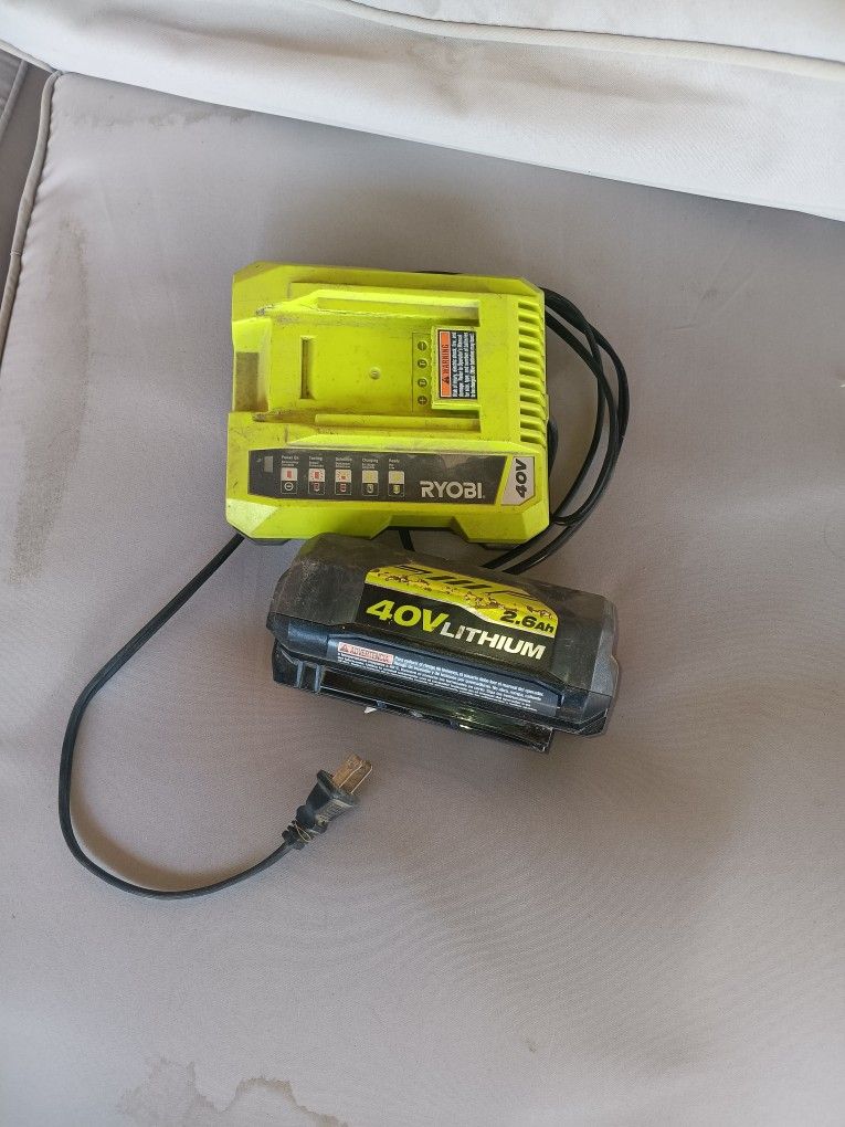 rioby Charger And Battery 40v