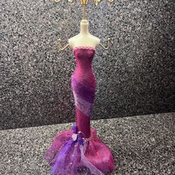 Pink Dress Mannequin Jewelry Holder