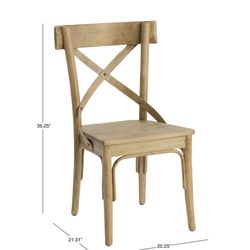 4 World Market Bistro Distressed Wood Dining Chairs
