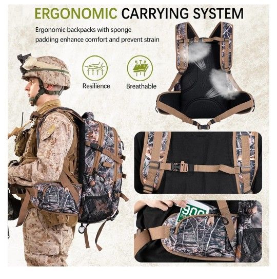 Hunting Backpack Camouflage Molle Military Style Bow Storage Deer Gear Fishing Bag Hunting Bag