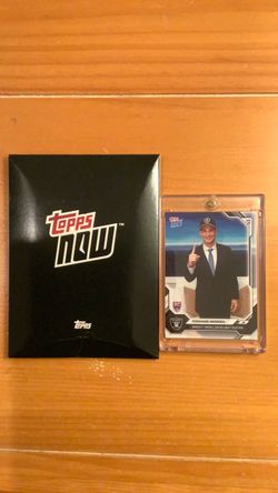 Raiders Fernando Mendoza Topps Now Draft Night Rookie Card In Acrylic Case