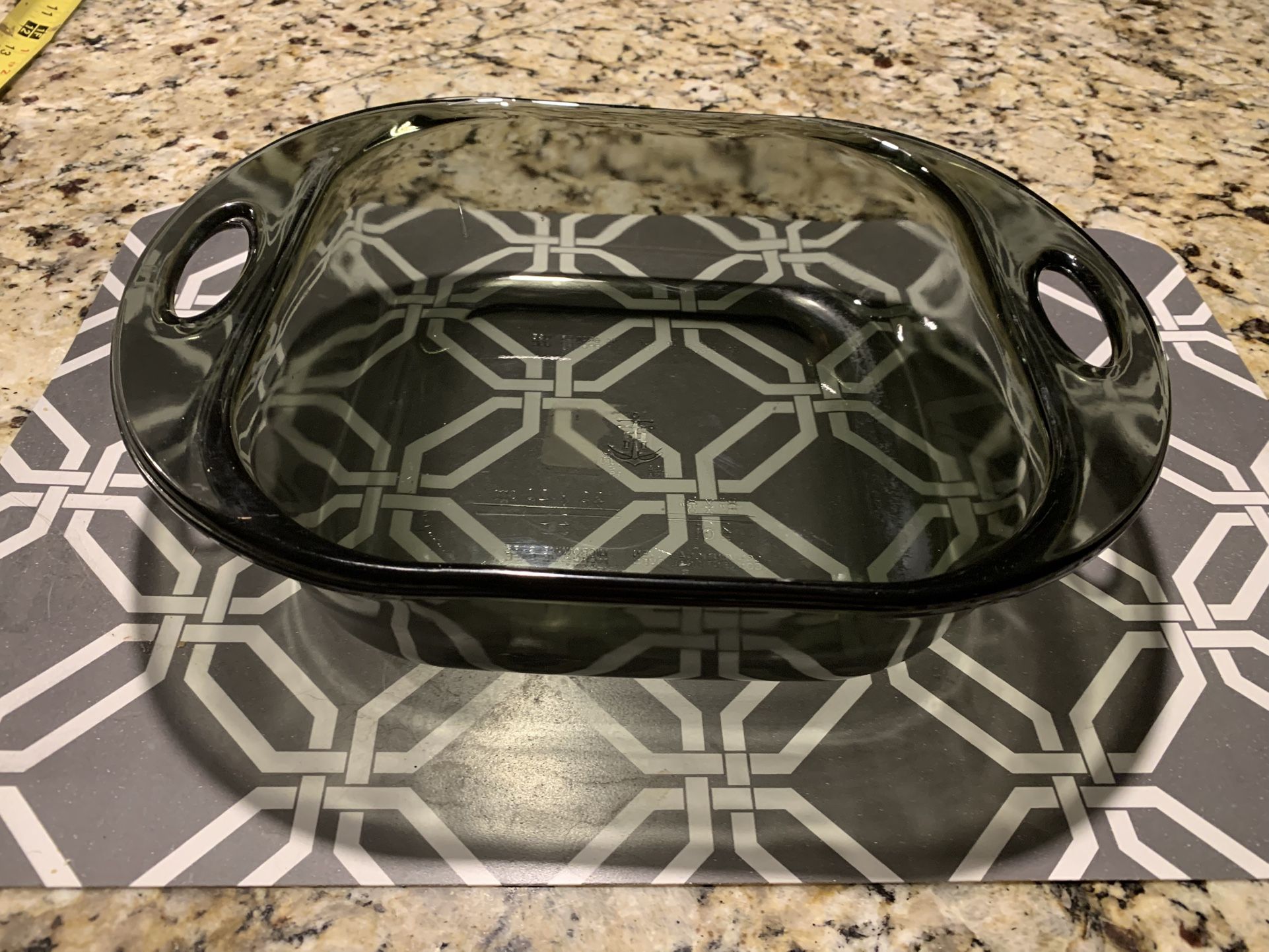 New Anchor Hocking Brand Glass 8 By 8 Inches Square Baking Dish W/ Handles