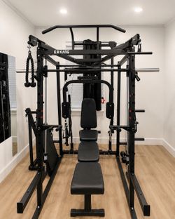 ER KANG Smith Machine / Functional Trainer / Power Cage – Loaded with Accessories