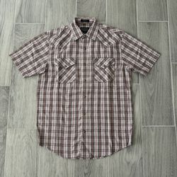 Pendleton Men’s Small Frontier Snap Button Plaid Shirt