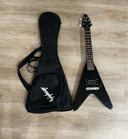 Black Mini Flying V Epiphone Electric Guitar