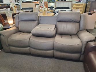 Gray Reclining Sofa