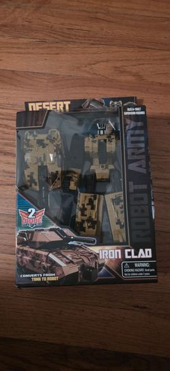 Desert Robot Army Iron Clad Transformer Toy