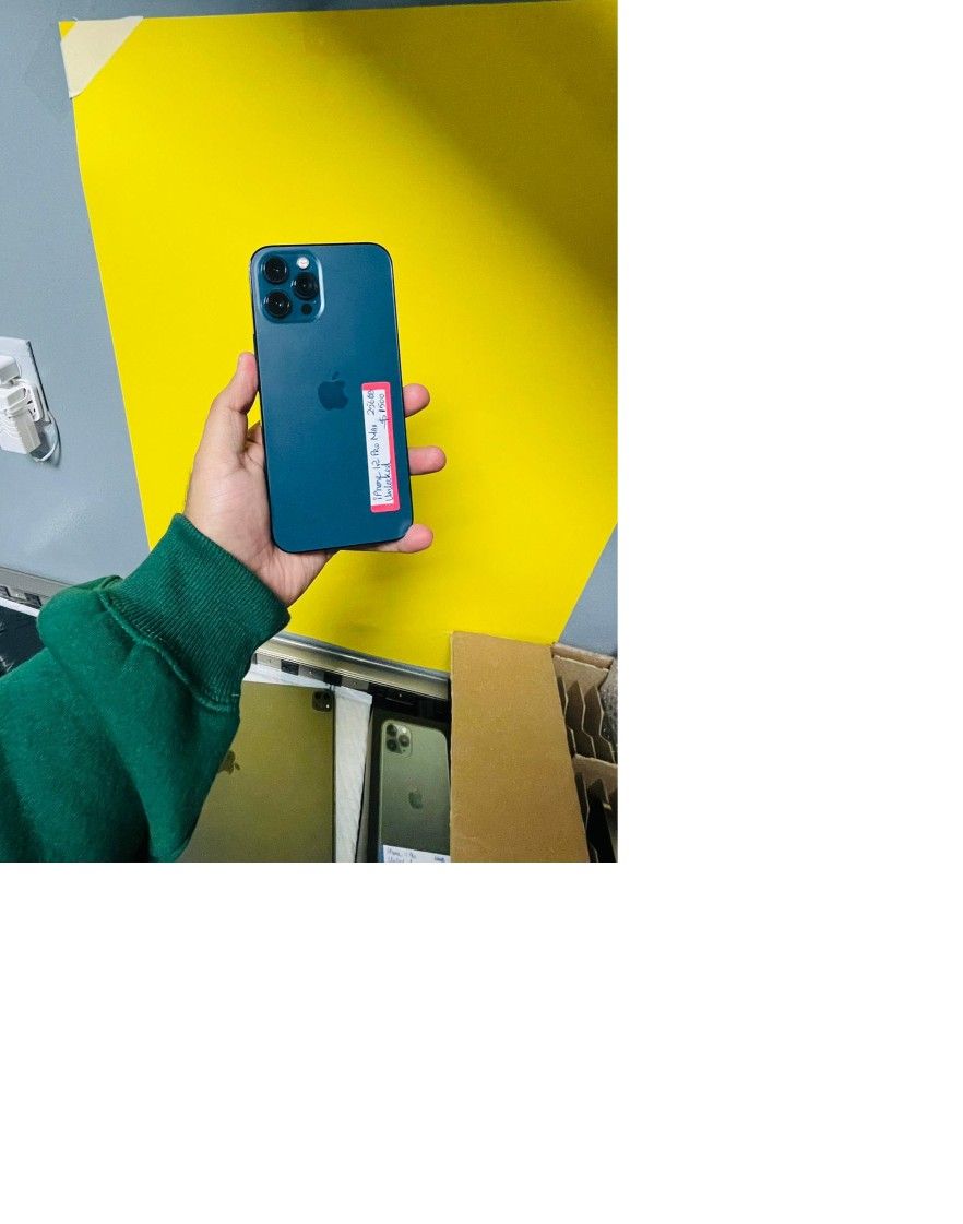 (Finance for $80 down, No Credit needed Take home today) iPhone 12 Pro Max att tmobile metro cricket - 3 months no interest )1099