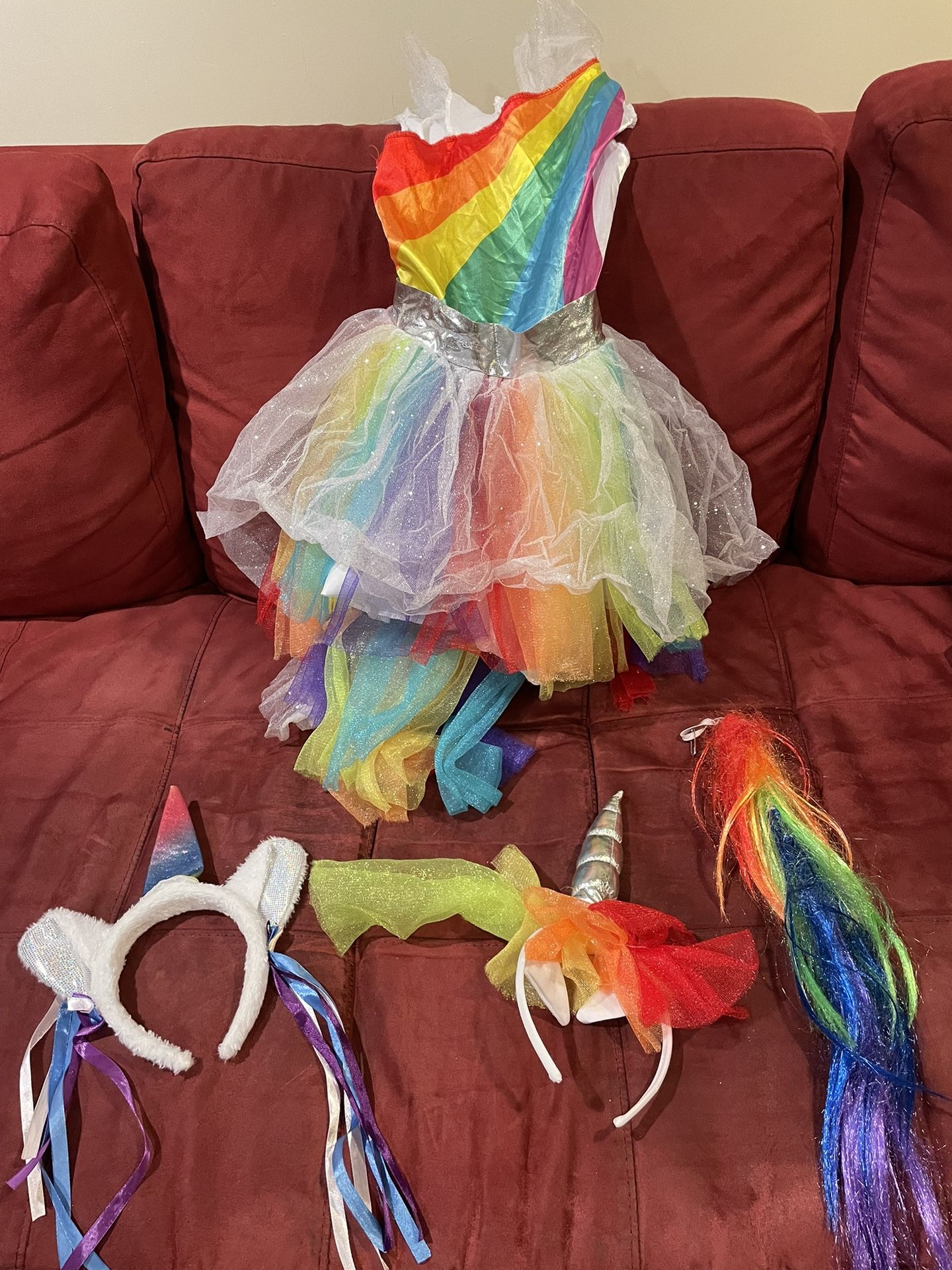 Rainbow unicorn costume