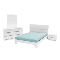 Bedroom Set, Bed, Night Stand, Dresser with Mirror. Queen Bed. 