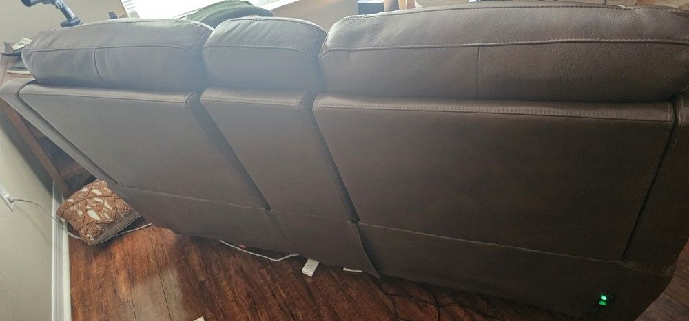 Pristine Leather Couch.