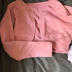 Crop top long sleeve zip up sweatshirt