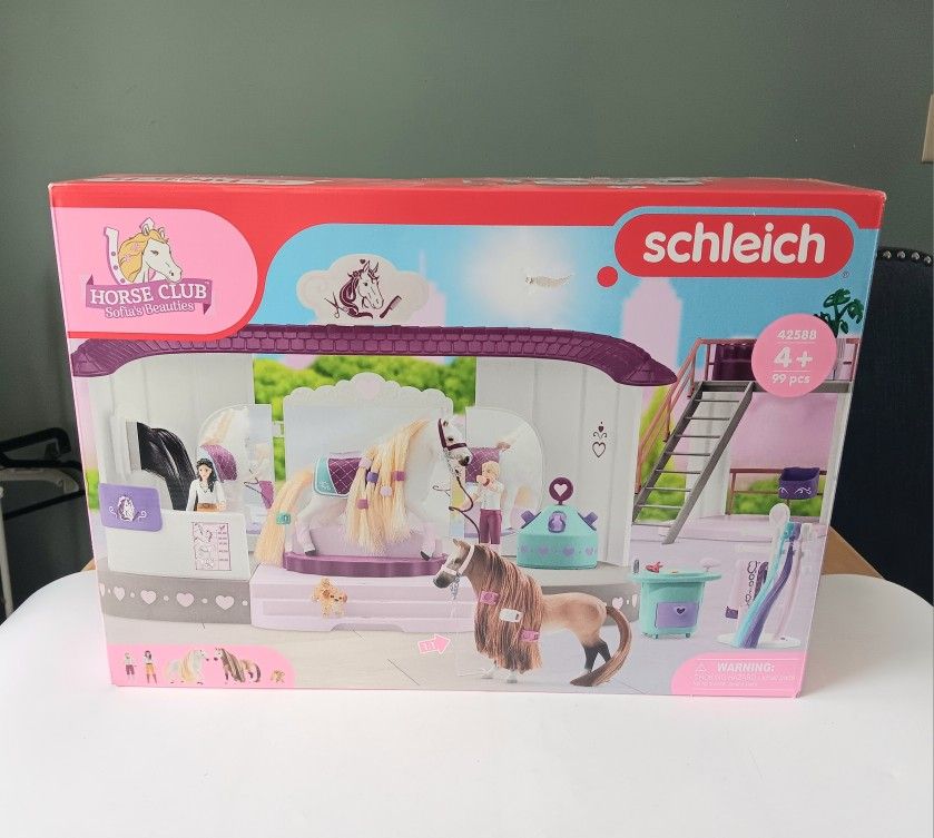 NEW Schleich Horse Club 42588 Sofia's Beauty Salon Stable Toy Playset 99pc 