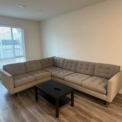 Large Gray Sectional Couch 