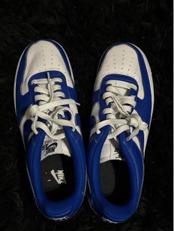 Custom Air Force 1’s, blue & white