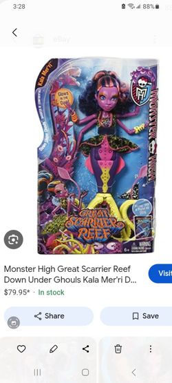 MONSTER HIGH Kala Merri Glow in the dark Down Under Ghouls NEW in box.