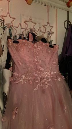 Pink Floral Quince dress