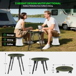 LED Camping Table Set with Stool -NEW (1702/6)