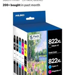 822XL Ink Cartridges Remanufactured Replacement for Epson 822XL Ink Cartridges for Epson 822 822 XL T822 for Epson WF-3820 Printer Workforce Pro WF-48