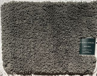 Laura Ashley Bath Rug (new- Color Gray)