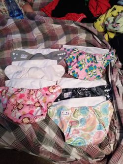 4 Alva, 1 Kawaii Baby, 1 OhBabyKa cloth diapers