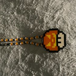 1 UP Pumpkin Perler